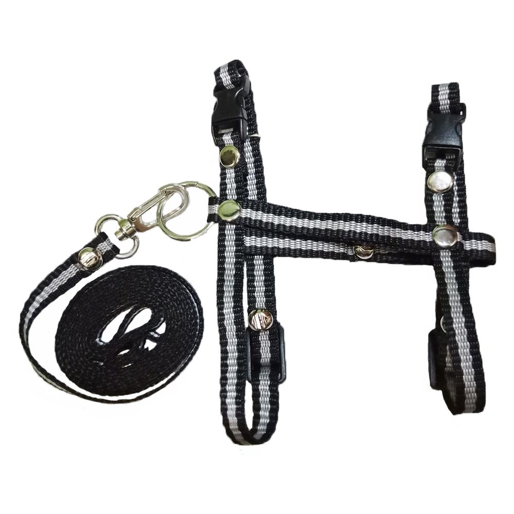 Harnes + Tali Tuntun Motif Garis Model H Kucing Dan Anjing Kecil Warna Hitam By Kulakan Si Ucui.