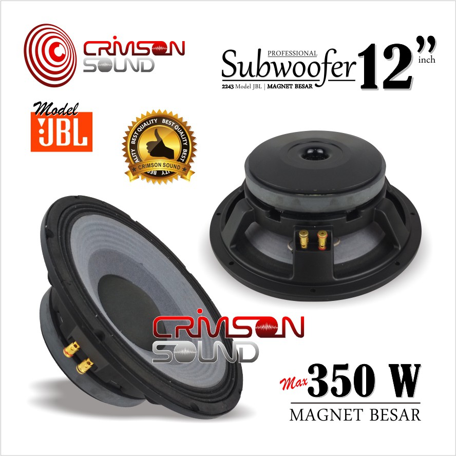 SPEAKER WOOFER 12 Inch CRIMSON 2243H MAGNET BESAR