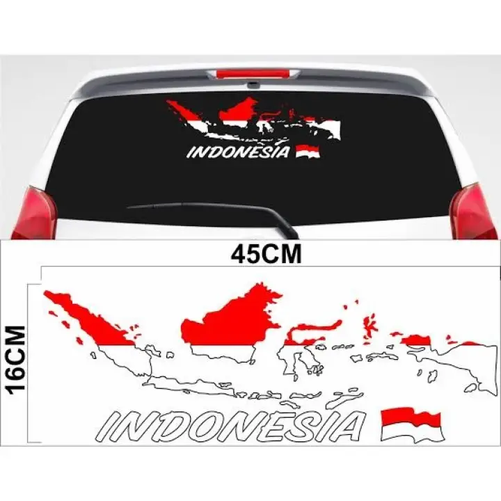 Cutting Sticker Mobil Indonesia Peta Kombinasi Warna Stiker Mobil Keren Lazada Indonesia