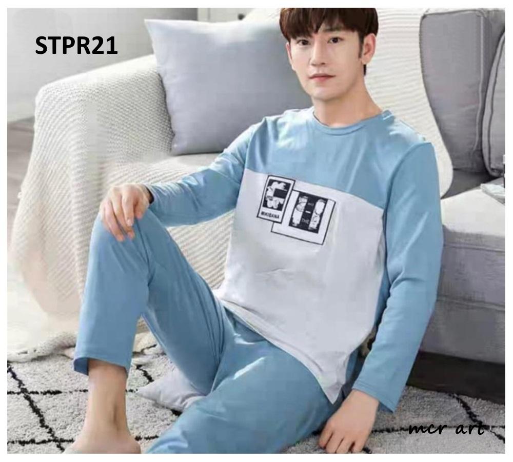 STPR21 - Piyama Pria Baju Tidur Pria Black Choc Mikibana