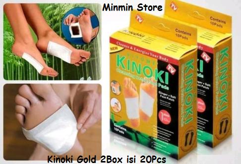 Minmin Store Koyo Detox Gold 2Box Isi 20 Pcs - Kinoki Foot Patch - 2 Box Isi 20 Pcs Koyo Kinoki Original