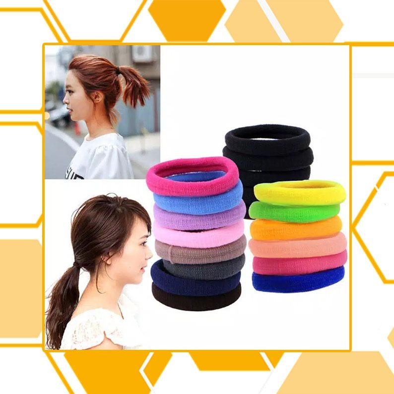 50Pc Kids Girls Seamless Hair Ring Hair Rope Ponytail Holder Elastic Hair Bands