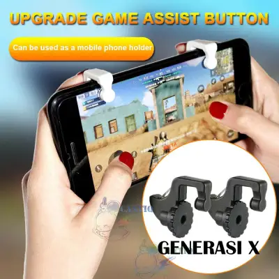 GENERASI X Trigger PUBG Gen X Gaming Controller Game pad PUBG L1 R1 L1R1 R1L1 Mobile Gaming Trigger Fire Button Gamepad Joystick Android Shooter Controller Trigger Fire PUBG Tombol Tembak Shooter Controller Hp Kontroller Joy Stick Perlengkapan Game