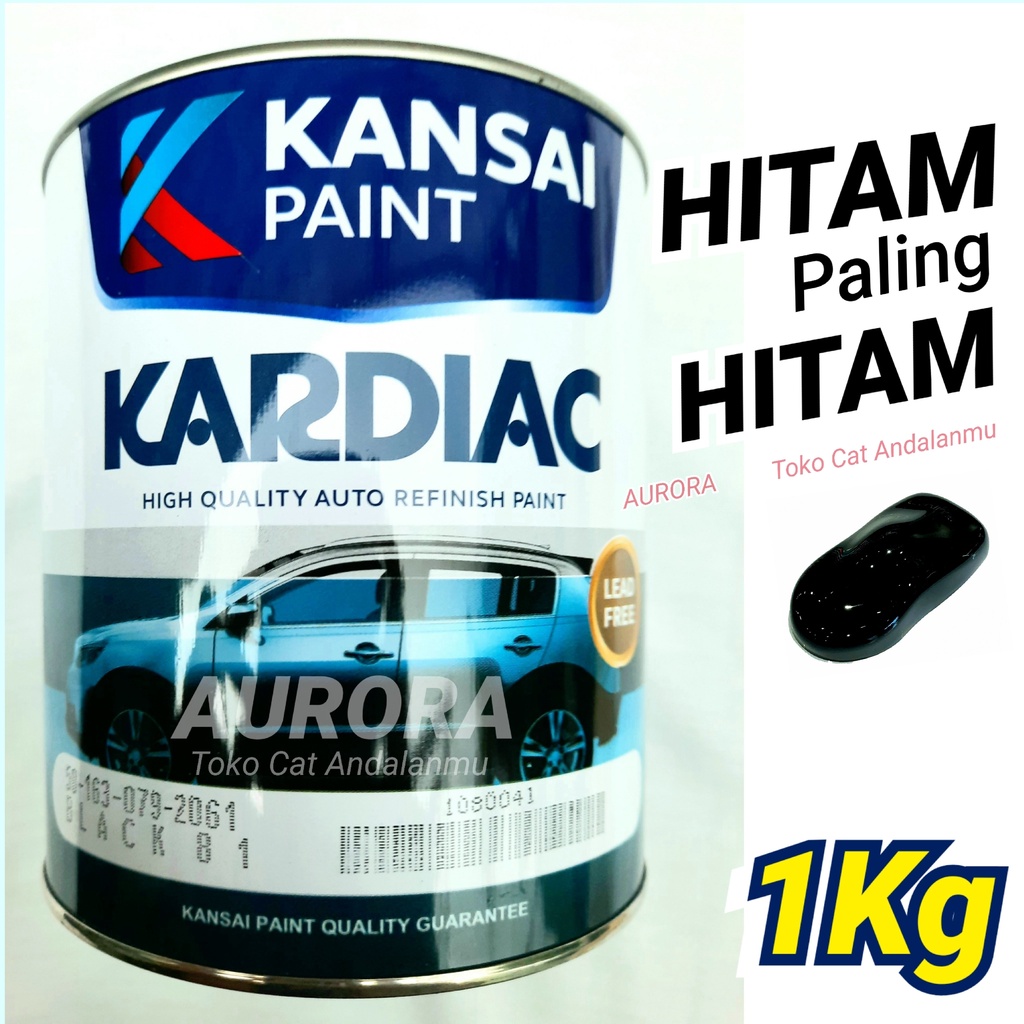 Kansai Paint Cardiac Black 81 Hitam Mengkilap 1kg/ Cat Duco Motor Mobil ...