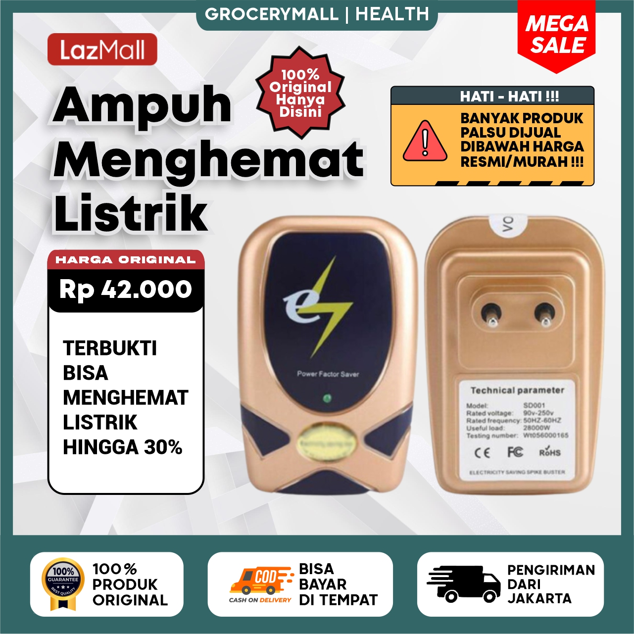 [TERBUKTI] - Alat Penghemat Listrik Power Factor Saver Home - 450 watt
