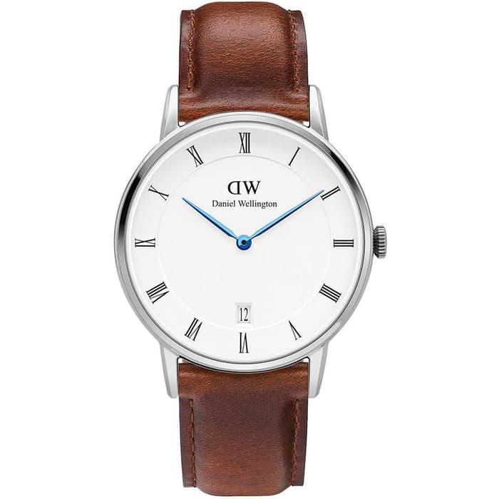 ORIGINAL !! Jam Tangan Tali Kulit Cokelat Kemerahan Size 34mm 38mm White Silver Original / Wellington / Jam Tangan Pria / Jam Tangan Wanita / Jam Berkualitas / Jam Trendy / Jam Termurah / Jam Cantik / Jam Terbaru 2019