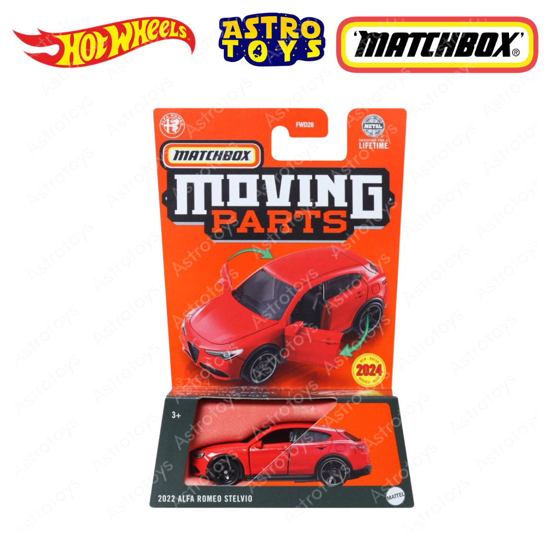 Voiture Miniature Matchbox 1/64 Alfa Romeo Stelvio 2025 - Série Moving Parts 2022 - Modèle Métal