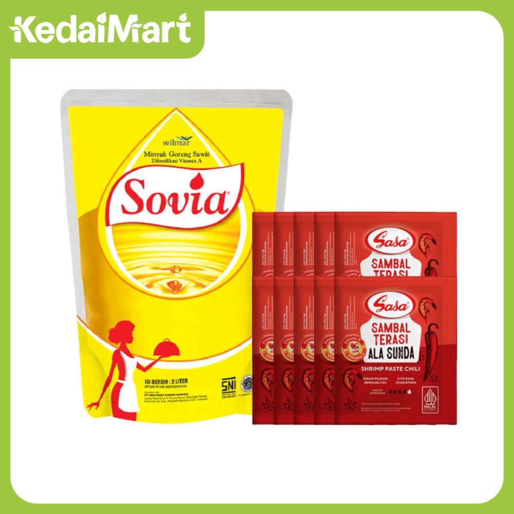 KM Paket Bundling Minyak Goreng Sovia 2 L + Sasa Sambal Terasi Ala ...