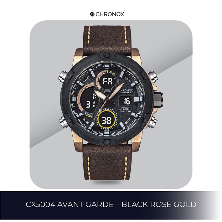 Chronox Avant Garde CX5004 Jam Tangan Pria Strap Kulit Jam