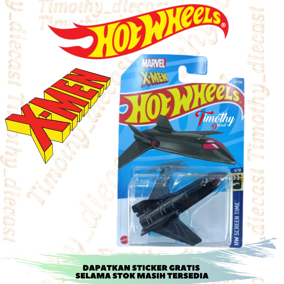 Hot Wheels X Jet Hitam Pesawat Kaca Merah Diecast X Men Lazada Indonesia