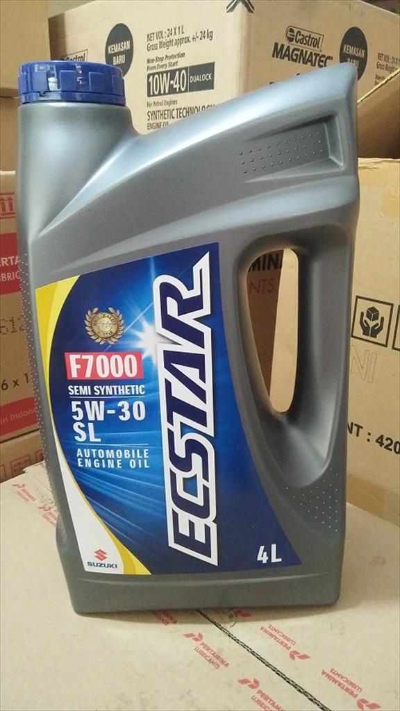 Oli Mesin Mobil Suzuki SGO Ecstar F7000 5W 30 SL 4 Liter Galon Lazada Indonesia