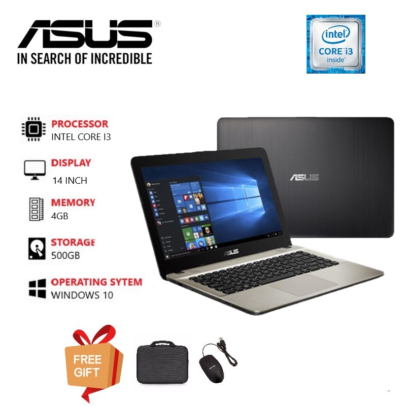 LAPTOP ASUS X441U INTEL CORE I3 RAM 4GB SSD 256GB WINDOWS 10 | Lazada ...