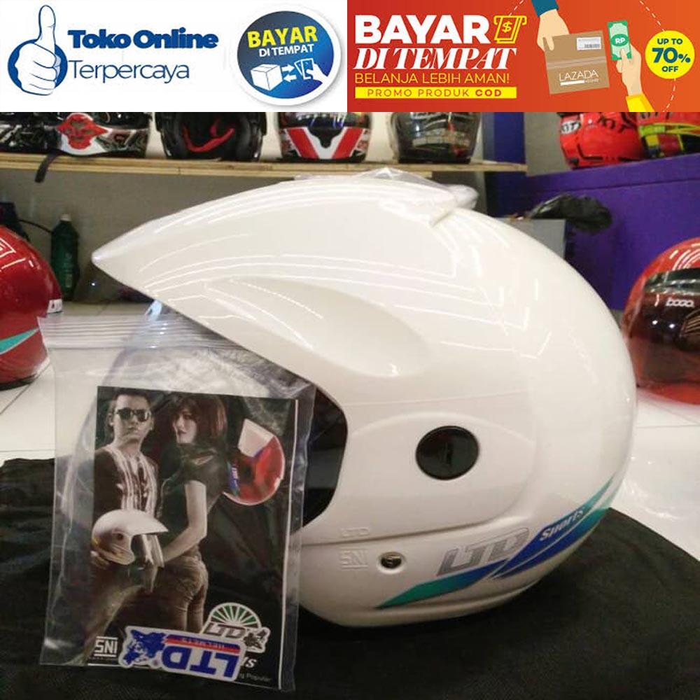 Helm LTD Sport SNI Original / Helm LTD Sport Original Standart Nasional Indonesia Warna Putih Mutiara / COD BAYAR DITEMPAT Lina.id Shop