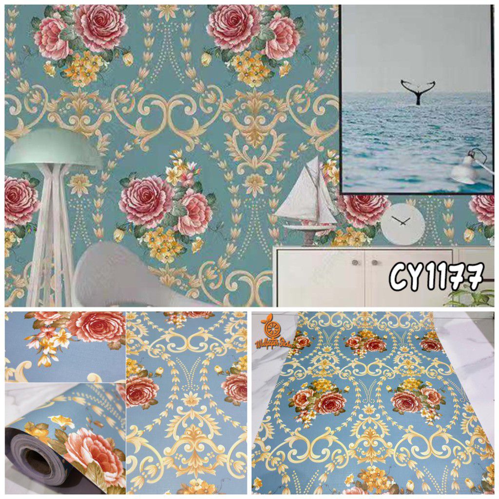 New Wallpaper Dinding Premium Quality Size 45cm X 9m Motif Terbaru