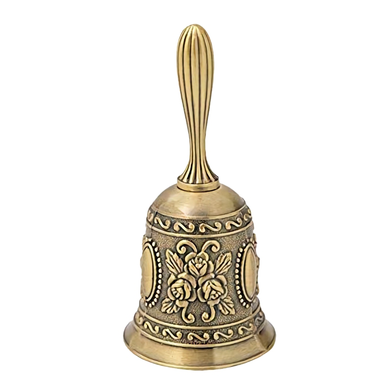 Hand Bell, Metal Tone Ring Alarm Hand Hold Service Call Bell Desktop