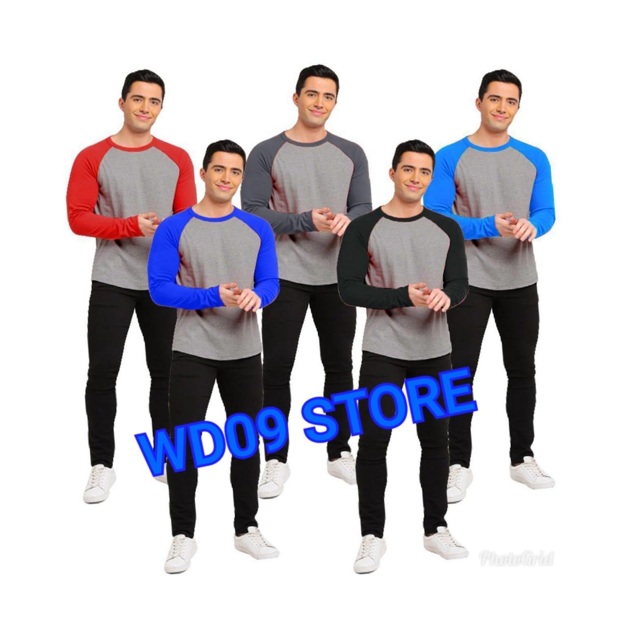 KAOS RAGLAN POLOS LENGAN PANJANG PRIA / FASHION PRIA / BAJU RAGLAN PRIA / KAOS DISTRO
