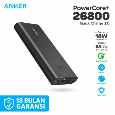 PowerBank Anker PowerCore+ 26800 mAh QC 3.0 Black - A1374