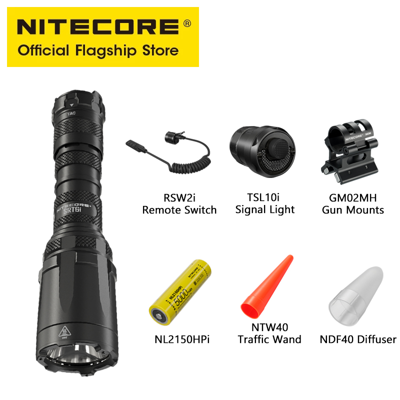 Torcia Nitecore SRT6i SmartRing Ricaricabile, 2100 Lumen, Alte Prestazioni, Nuova