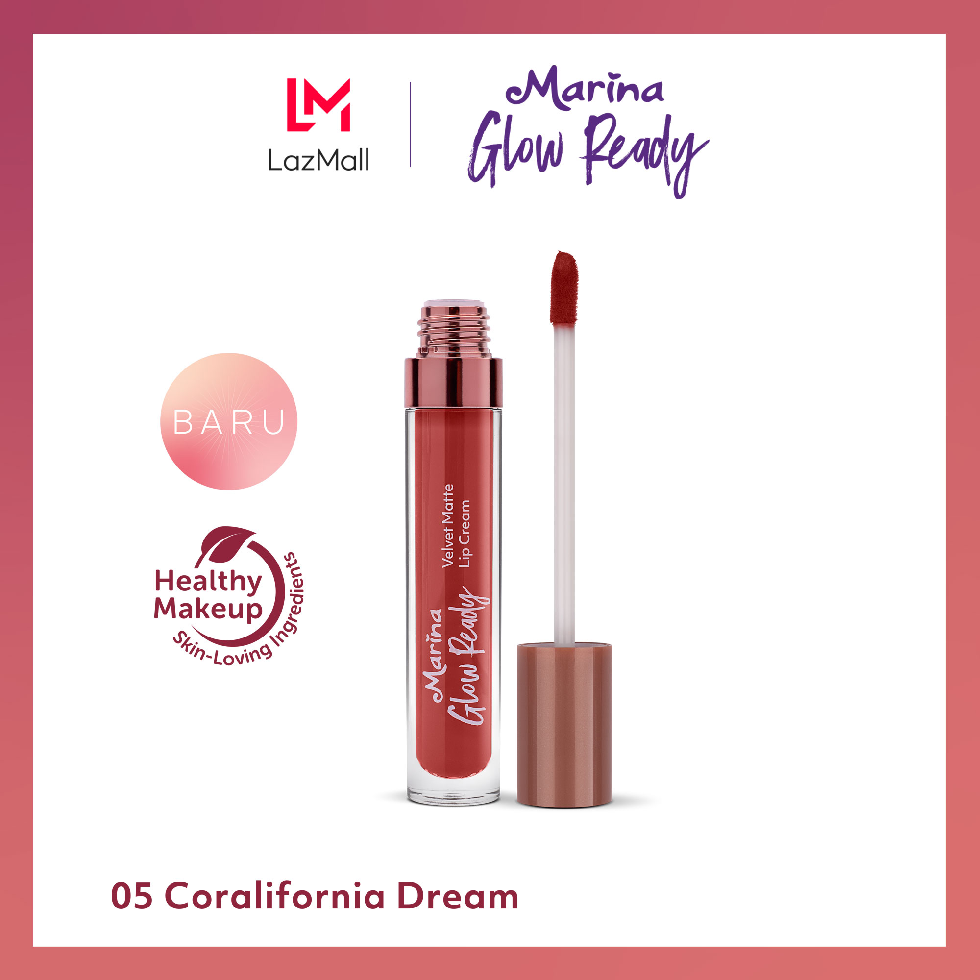 marina glow ready velvet matte lip cream