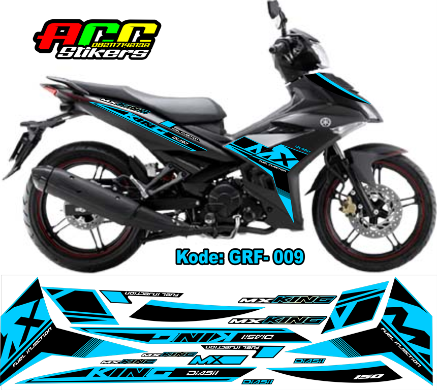 Striping MX KING motif malaysia/MX KING /YAMAHA Y15ZR/SNIPER/EXCITER