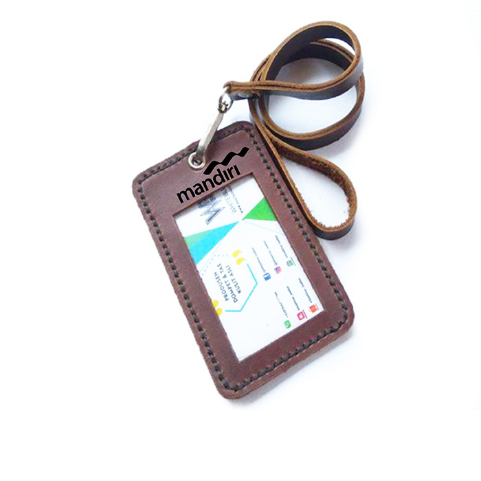Name Tag Id Kulit Asli Logo Bank Mandiri Warna Coklat Garansi 1 Tahun Tali Id Card Lazada Indonesia<script async src=
