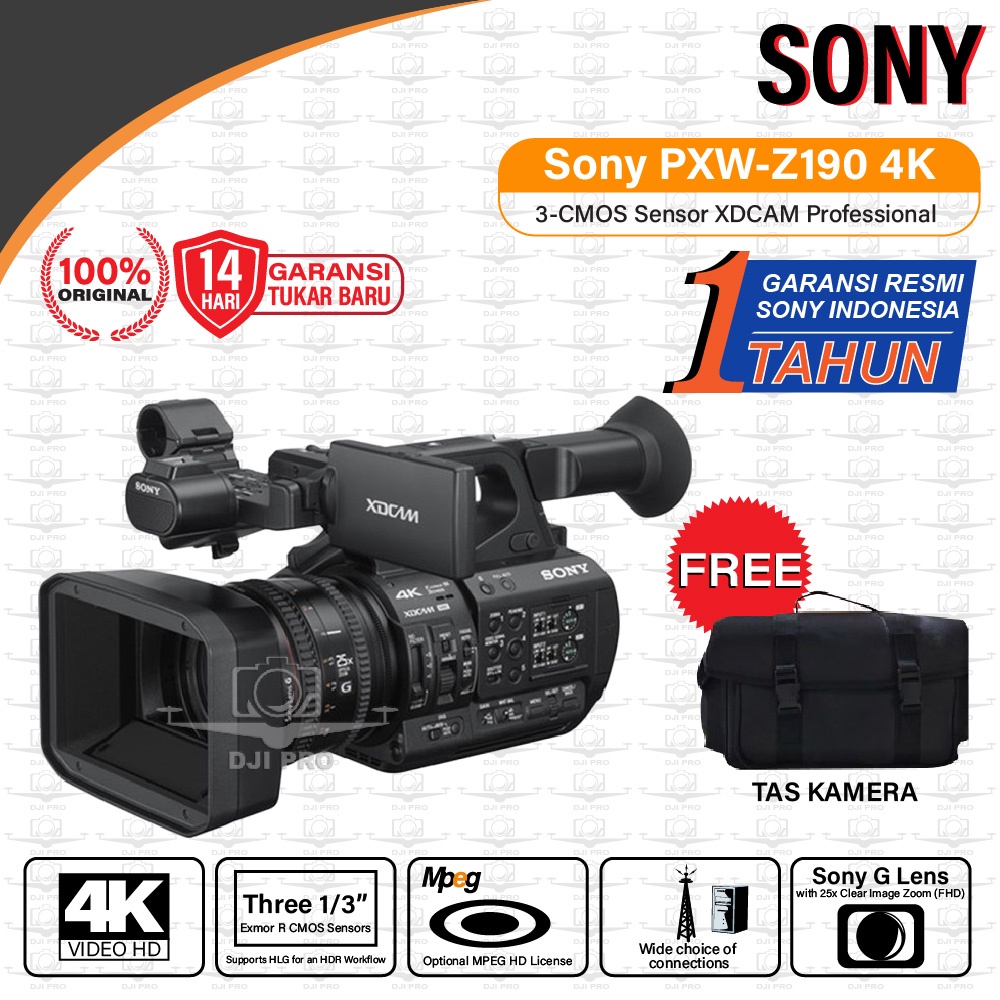 Sony PXW-Z190 4K 3-CMOS Sensor XDCAM Proffesional Camcorder Z 190