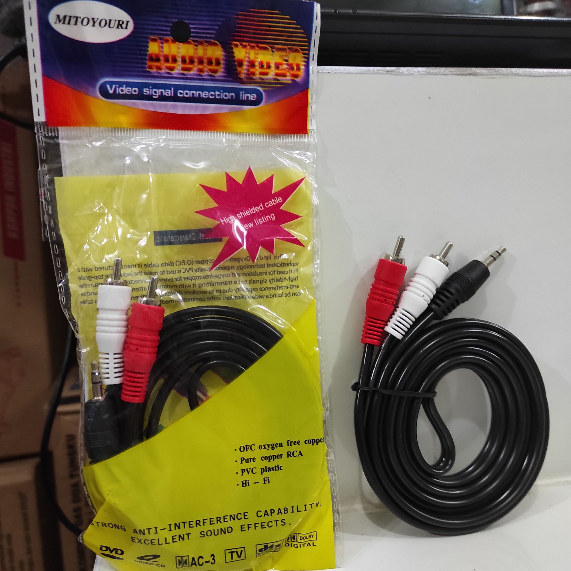 Kabel RCA AUX Jack 3.5mm to RCA male 1 