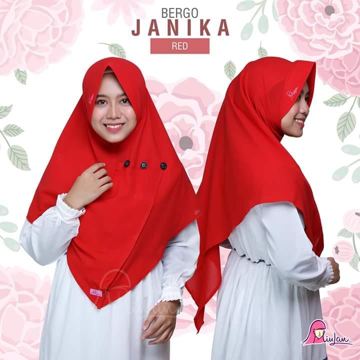 Jilbab Instan Dewasa MiuLan Bergo Janika Jilbab / Hijab MiuLan Bahan Crepe Anti Tembem Variasi Aksen Kancing