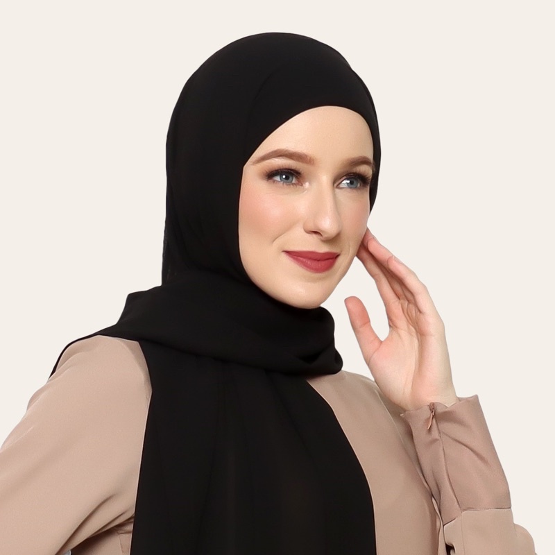 [ Hijabasket ] Pashmina Inner 2in1 Ceruty Babydoll SERENE | Kualitas Premium