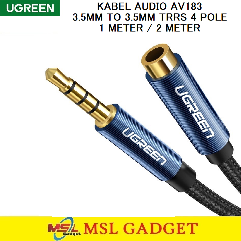 Ugreen Kabel Audio Aux Jack Mm To Mm Trrs Pole Mikrofon Av Lazada Indonesia