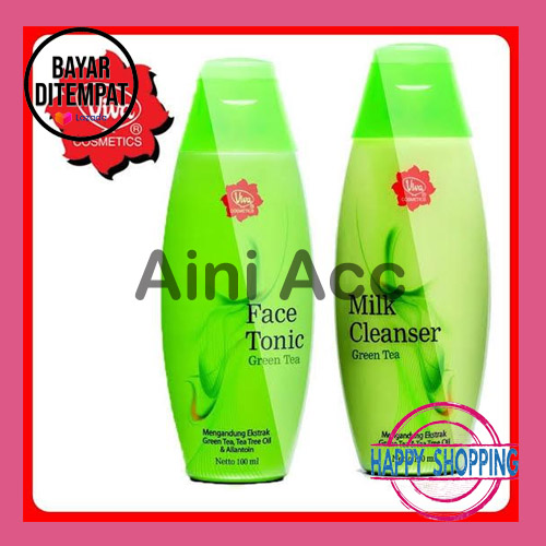 Pembersih Wajah Berjerawat Green Tea 100 Ml By Viva Cosmetics Milk Cleanser Dan Face Tonic Lazada Indonesia