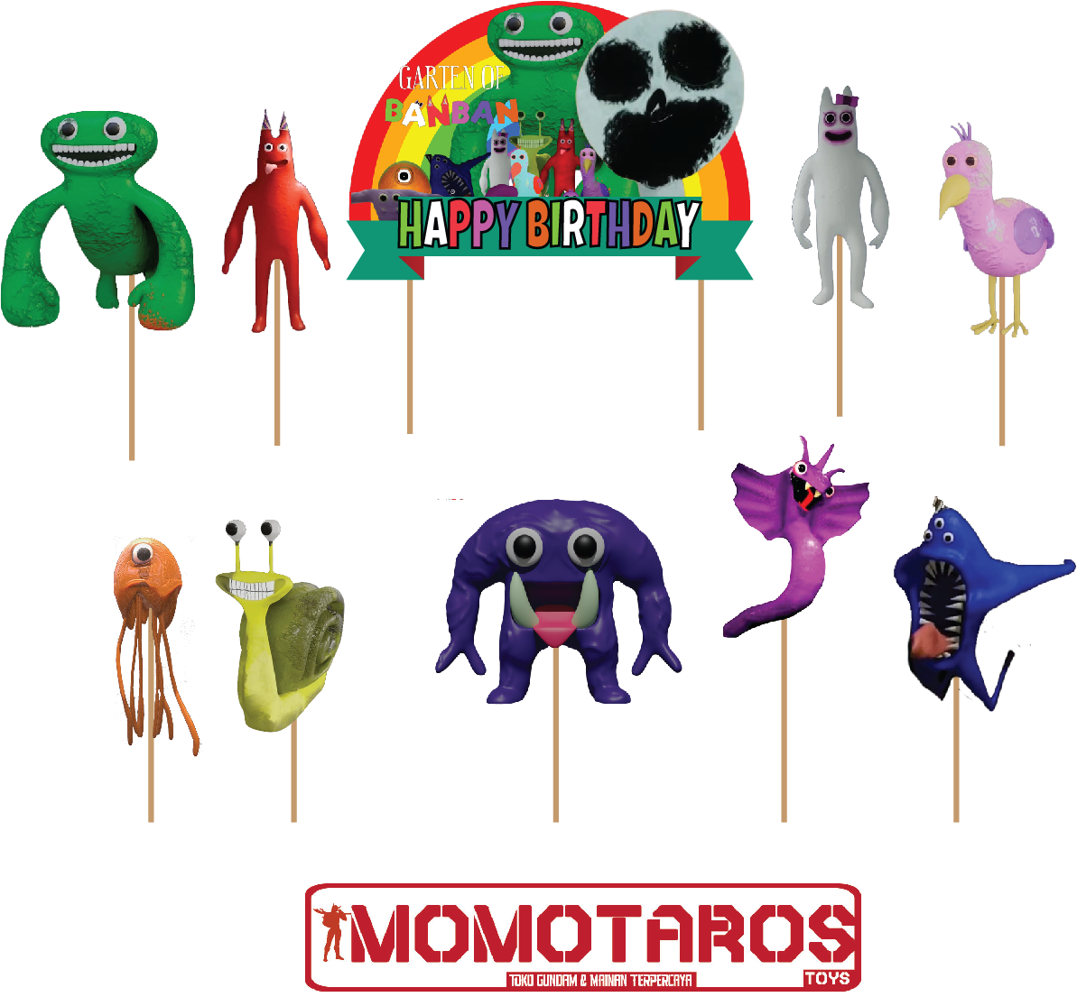 Cake topper Garten of banban set isi 10 pcs Lazada Indonesia
