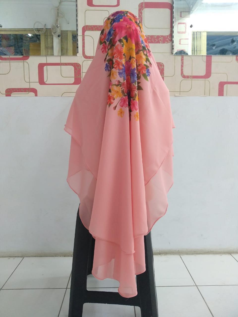 HIJAB KHIMAR SYARI/ JILBAB KHIMAR SYARI NYAMAN BUAT HARIAN BAHAN CERUTY 2 LAYAR PRINTING TERBARU 2019