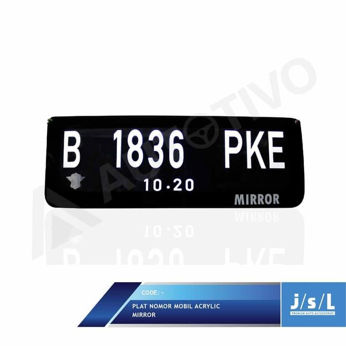 Plat Nomor Mobil Custom Stiker Frame Akrilik Lampu Depa