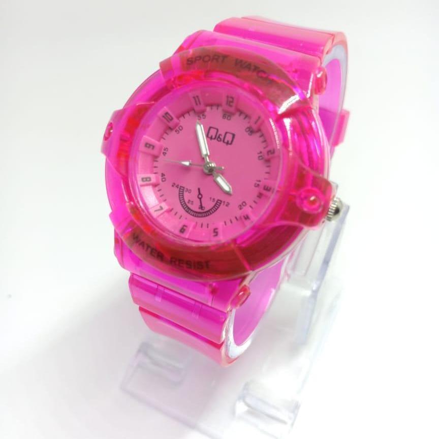 Q&Q - Jam Tangan Fashion Wanita & Pria QQ/QnQ - Bahan Tali Rubber Strap - Analog Model Terbaru