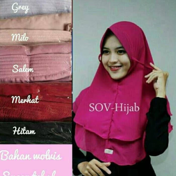 LAGI DISKON !! PAKAIAN MUSLIM KHIMAR PET RUBIAH / KHIMAR PET 2 LAYER /HIJAB KHIMAR Best Seller Diskon Muslimah Fashion Promo Wanita Hijab Jilbab Ramadhan