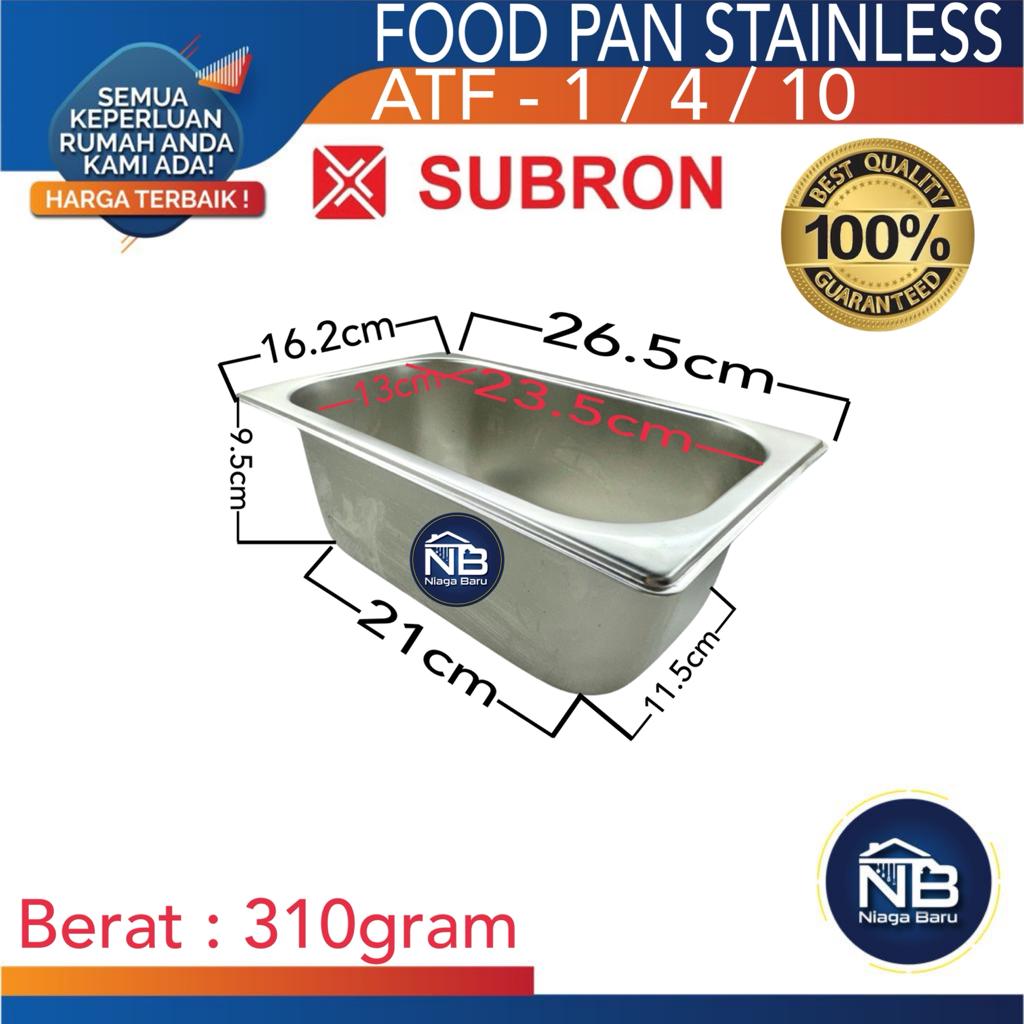 SUBRON Gastronom Food Pan 1/4 Ke Dalam 10cm Wadah Penyimpan | Lazada ...