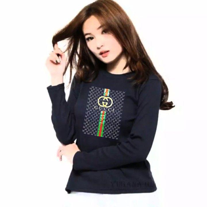 TERBARU!!! Rajaonline99 Tshirt/ Kaos Wanita. Baju Atasan Gucci Lengan panjang 100% bahan Katun - TERLARIS!!!KAOS BAJU CEWEK MURAH/ATASAN ABG/BAJU DISTRO WANITA/KAOS OBLONG/TUMBLR TEE