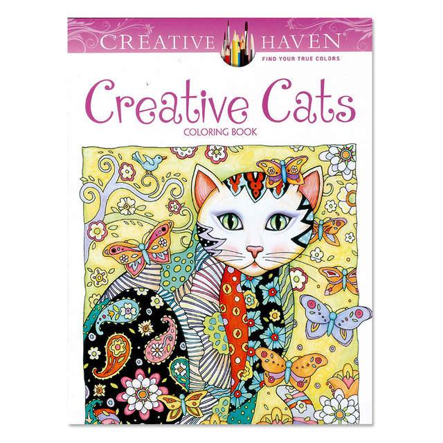 1pcs 24 Pages Creative Cats Coloring Book For Children Adult Relieve Stress Kill Time Graffiti Painting Drawing Art Book -HE DAO