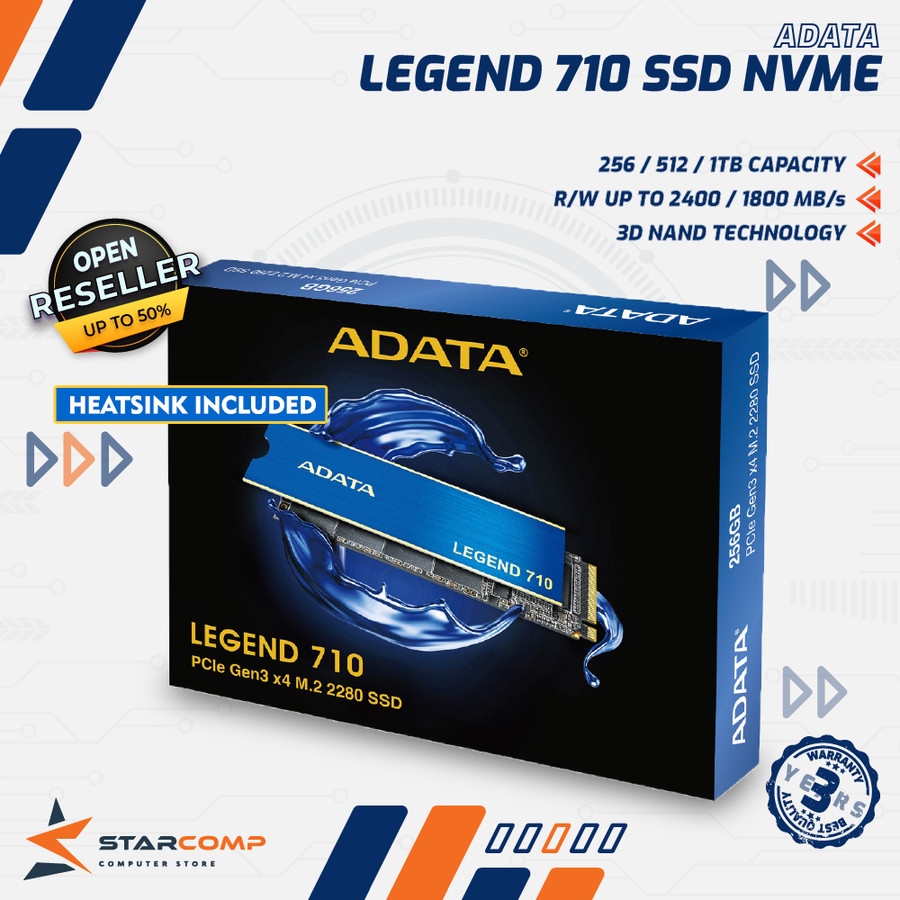 ADATA LEGEND 710 256GB 512GB 1TB SSD NVME PCIe Gen3x4 2280