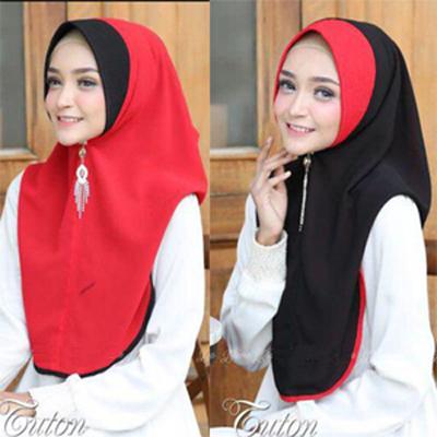 JILBAB INSTAN MURAH HUDI 2 TONE