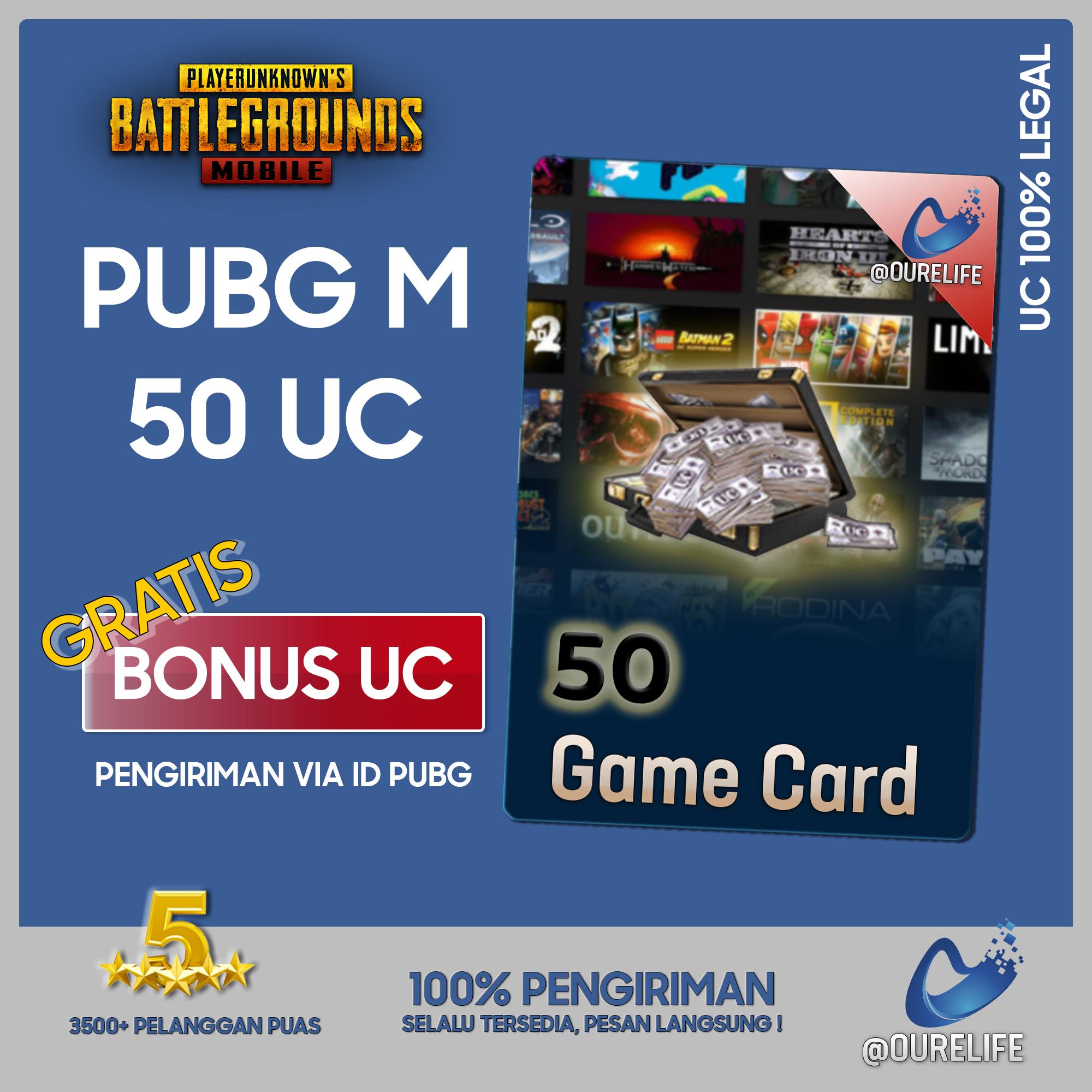 Player Unknown's Battleground Mobile (PUBG Mobile) 50 Unknown Cash (UC)