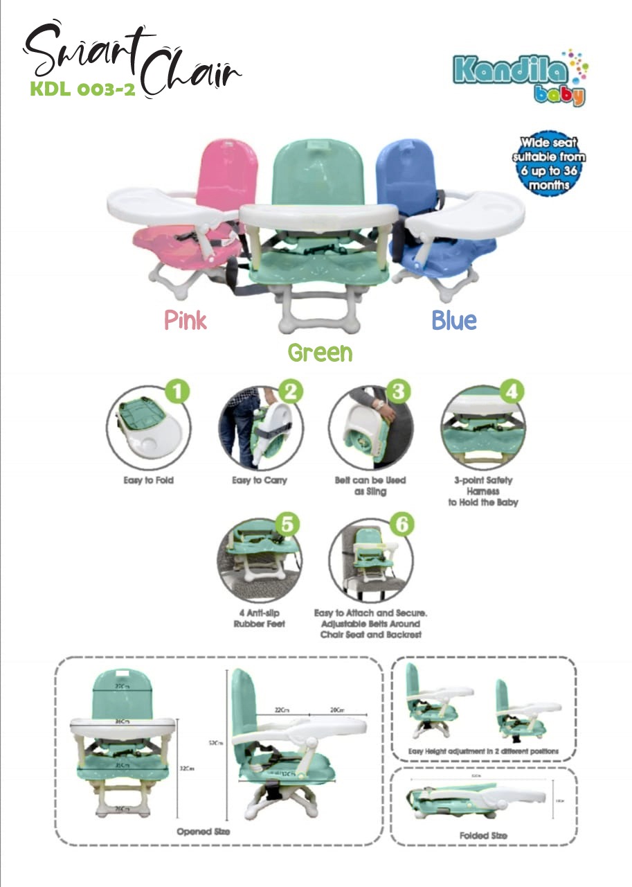Kandila Baby Smart Chair Kdl 003 2 Booster Seat Kursi Makan Bayi Lazada Indonesia