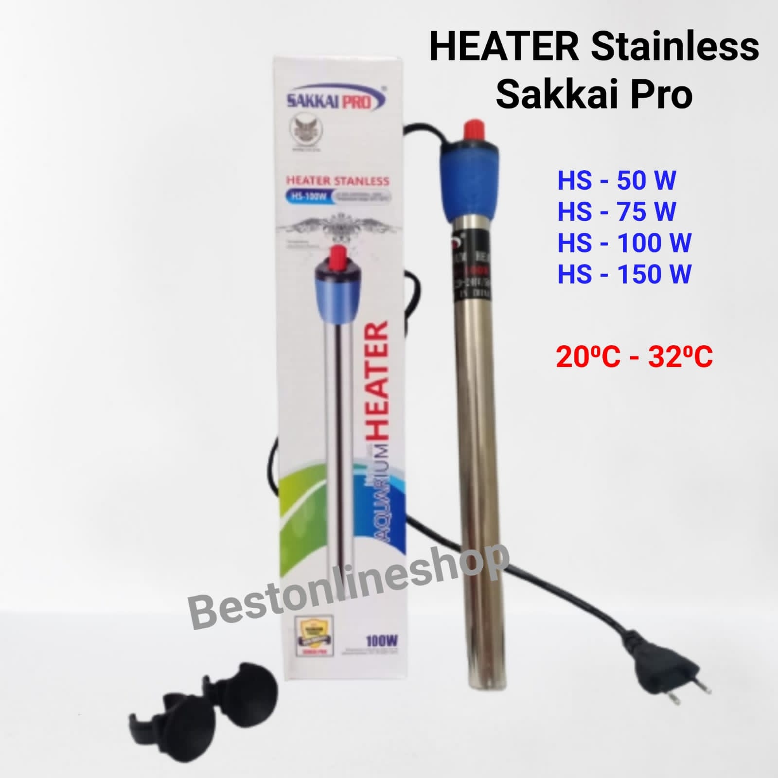 Heater stainless sakkai pro HS-50W / HS-75W / HS-100W / HS-150W / Heater  stainless 50 watt / Heater stainless 75 watt / Heater stainless 100 watt /  Heater stainless 150 watt /