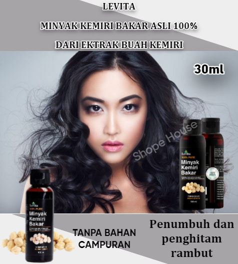 Minyak Kemiri Bakar 100% Asli Levita Minyak Penumbuh Rambut Penghitam ...