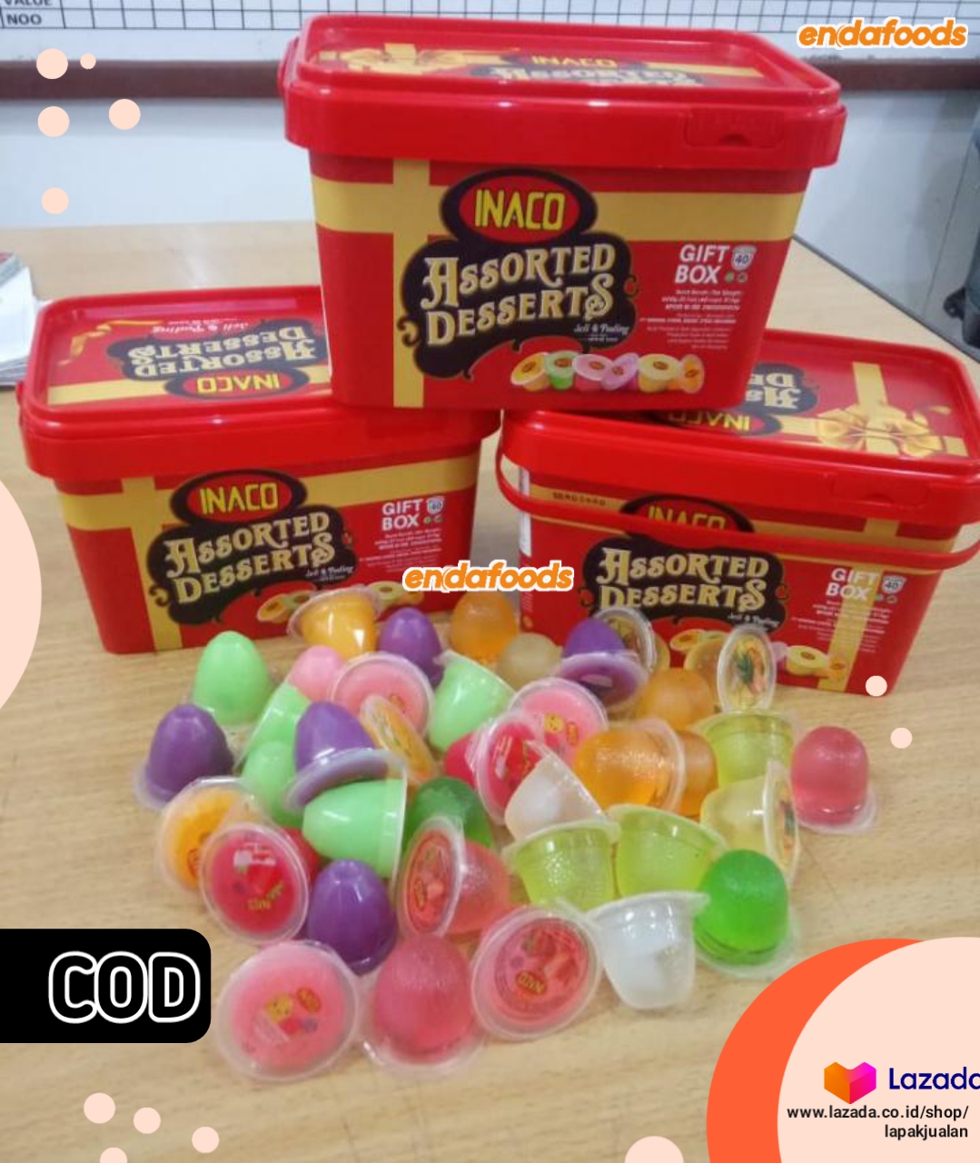 Inaco Mini Jelly Isi 40 Assorted Desserts Gift Box Lazada Indonesia