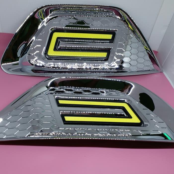 Datsun go cover lampu kabut jsl krom-fog lamp cover chrome with drl