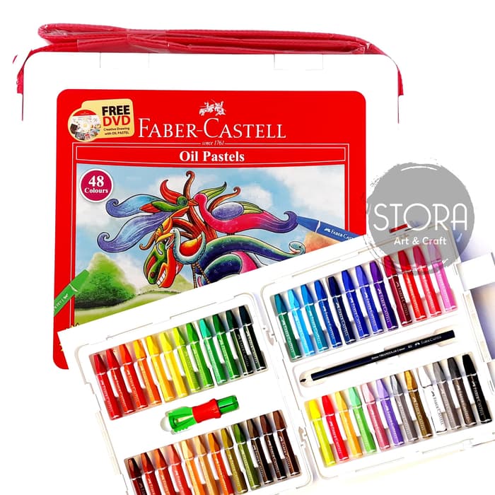 Faber Castell Hexagonal Oil Pastel Crayon 48 Colours Warna Lazada