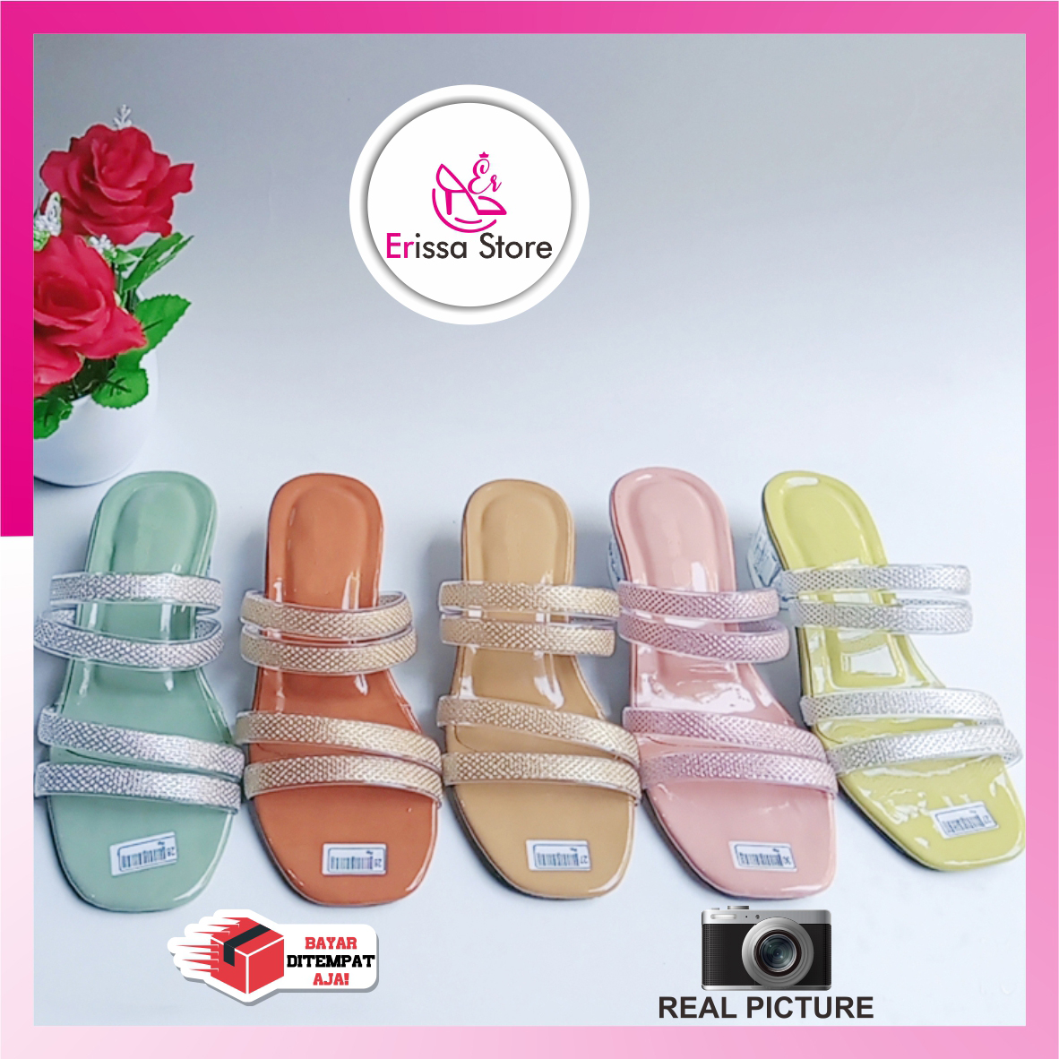Sandal Anak Hak Kaca Sandal Pesta Anak Perempuan Erissa Lazada Indonesia