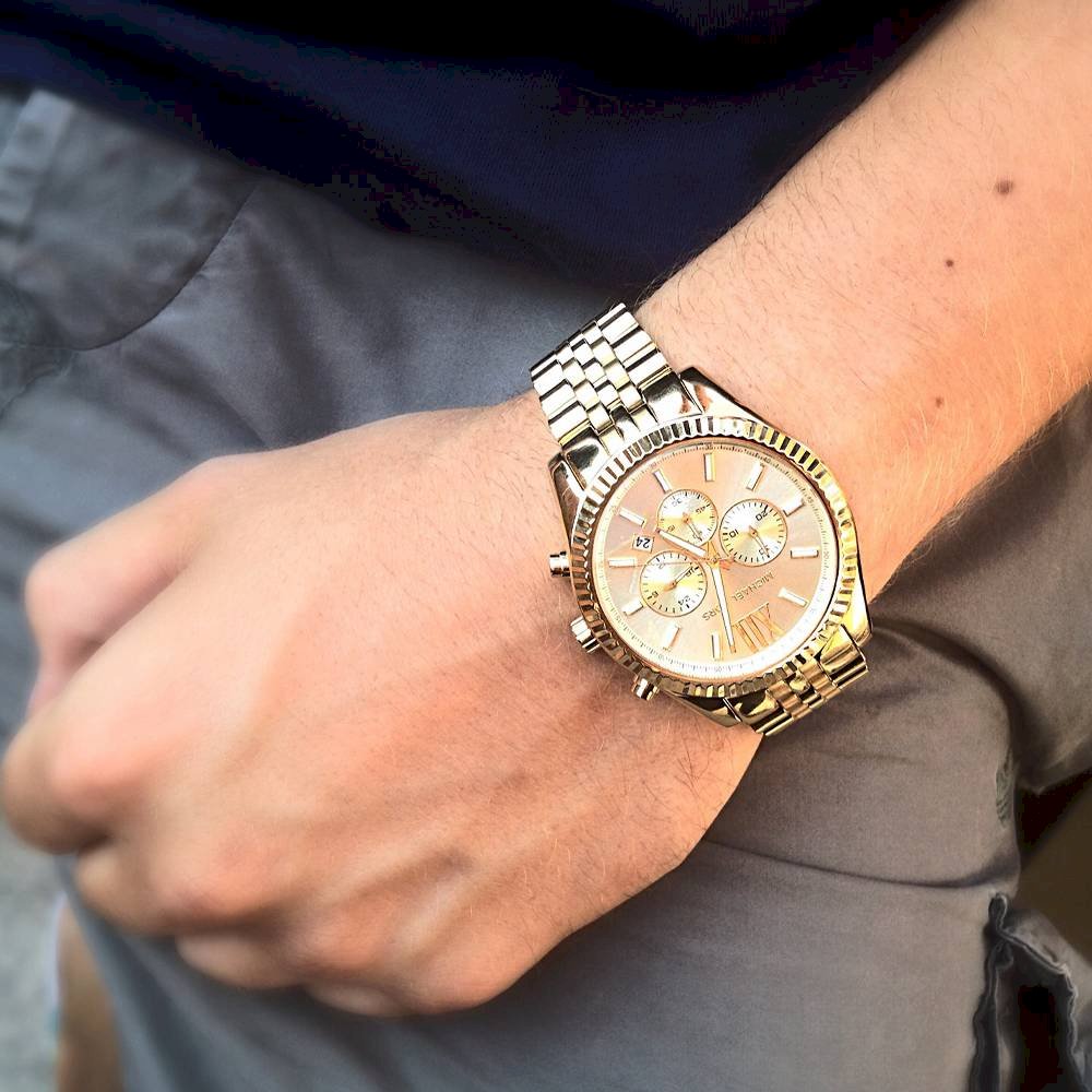 Michael Kors Men's Lexington Gold-Tone 